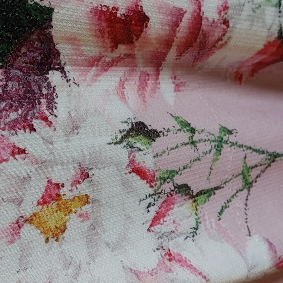 TED BAKER FAWN FLORAL IGUAZU SHORT SLEEVE SEQUIN TOP - Picture 7 of 13